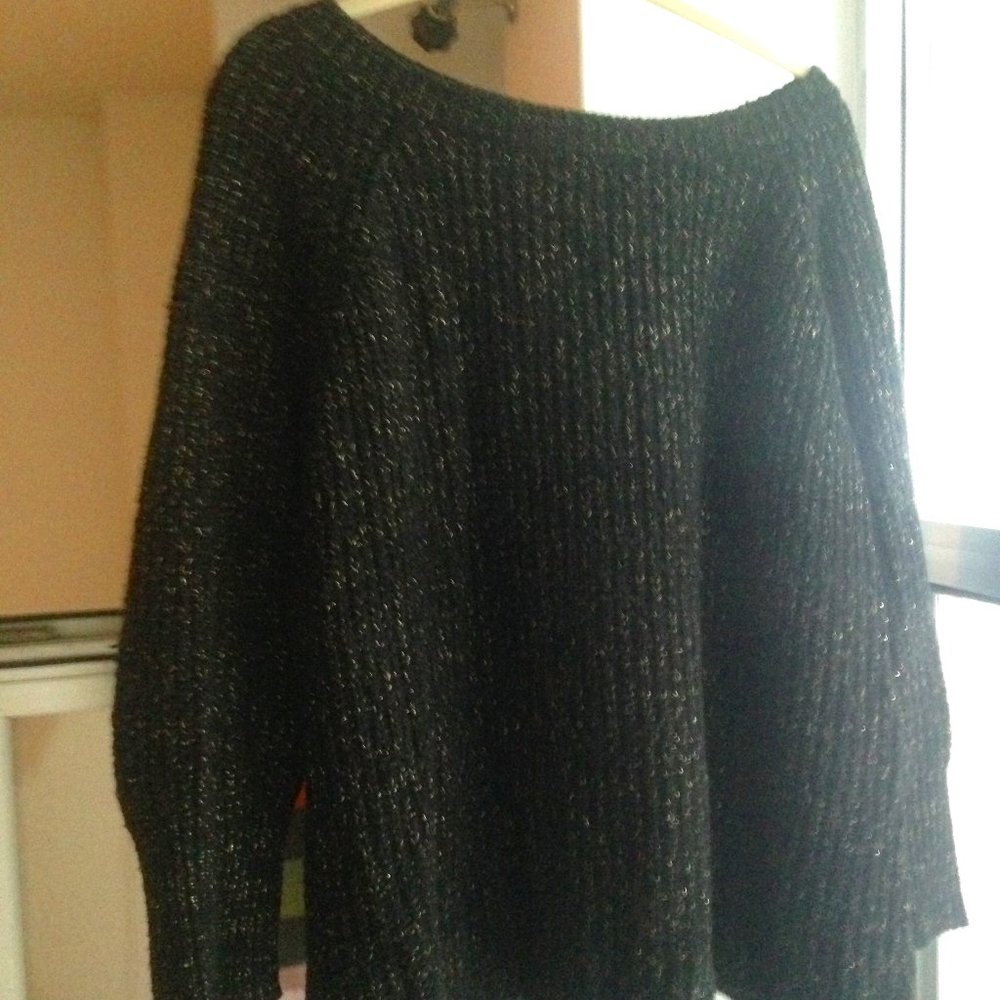 Mohair Black & Gold Oversize Sweater size M